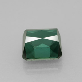1.81캐럿 천연 블루 그린 투르말린, 에메랄드 컷, 6.6×6.6 mm, VVS-VS