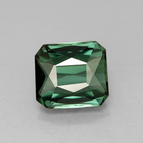 1.81캐럿 천연 그린 투르말린, 에메랄드 컷, 7.2×6.4 mm, VVS-VS