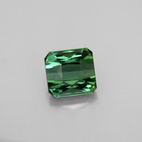 1.63캐럿 천연 그린 투르말린, 에메랄드 컷, 6.5×6.2 mm, VVS