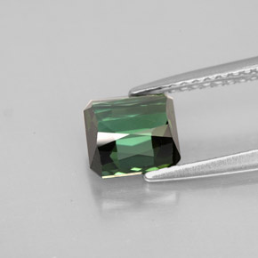 1.63캐럿 천연 그린 투르말린, 에메랄드 컷, 6.5×6.2 mm, VVS