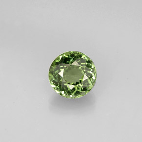 0.80캐럿 천연 그린 투르말린, 라운드 컷, 5.87 mm, VVS