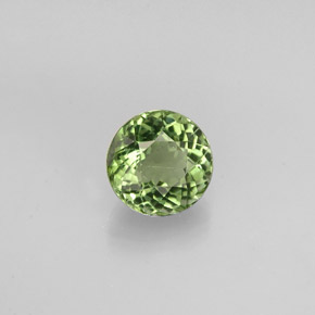 0.80캐럿 천연 그린 투르말린, 라운드 컷, 5.87 mm, VVS