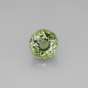 1.47캐럿 천연 그린 투르말린, 라운드 컷, 6.83 mm, VVS