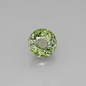 1.47캐럿 천연 그린 투르말린, 라운드 컷, 6.83 mm, VVS