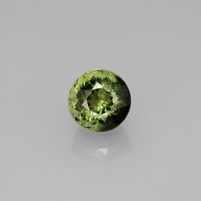 1.45캐럿 천연 그린 투르말린, 라운드 컷, 6.35 mm, VVS