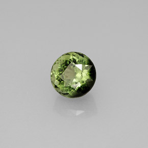 1.45캐럿 천연 그린 투르말린, 라운드 컷, 6.35 mm, VVS