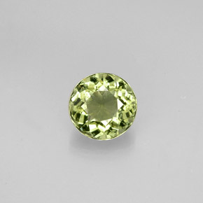 0.80캐럿 천연 그린 투르말린, 라운드 컷, 5.76 mm, VVS