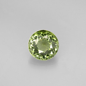0.88캐럿 천연 그린 투르말린, 라운드 컷, 5.95 mm, VVS