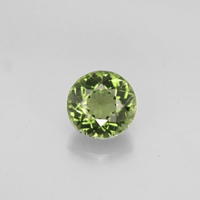 0.90캐럿 천연 그린 투르말린, 라운드 컷, 5.77 mm, VVS