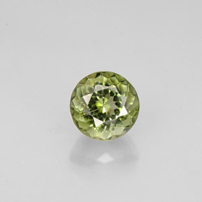 0.93캐럿 천연 그린 투르말린, 라운드 컷, 5.70 mm, VS
