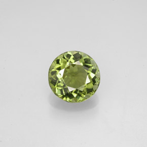 1.15캐럿 천연 그린 투르말린, 라운드 컷, 6.68 mm, VVS-VS