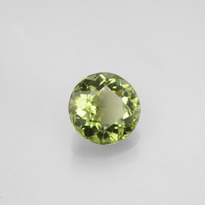 1.15캐럿 천연 그린 투르말린, 라운드 컷, 6.68 mm, VVS-VS
