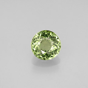0.87캐럿 천연 그린 투르말린, 라운드 컷, 5.84 mm, VVS-VS