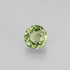 0.87캐럿 천연 그린 투르말린, 라운드 컷, 5.84 mm, VVS-VS