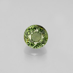 0.74캐럿 천연 그린 투르말린, 라운드 컷, 5.56 mm, VVS-VS