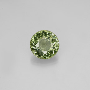 0.68캐럿 천연 그린 투르말린, 라운드 컷, 5.71 mm, VVS