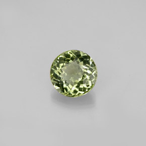 0.68캐럿 천연 그린 투르말린, 라운드 컷, 5.71 mm, VVS