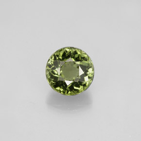 0.95캐럿 천연 그린 투르말린, 라운드 컷, 5.87 mm, VVS