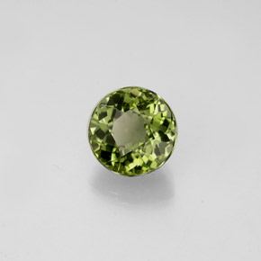 0.95캐럿 천연 그린 투르말린, 라운드 컷, 5.87 mm, VVS