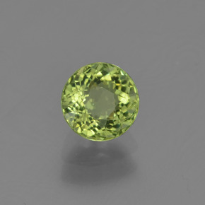 0.76캐럿 천연 그린 투르말린, 라운드 컷, 5.45 mm, VVS
