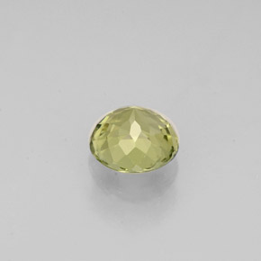 0.78캐럿 천연 녹빛 옐로우 투르말린, 라운드 컷, 5.75 mm, VVS
