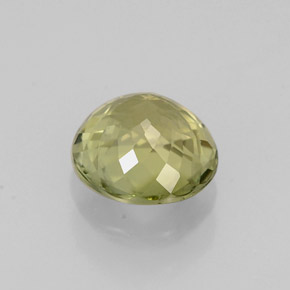 0.88캐럿 천연 골든 그린 투르말린, 라운드 컷, 6.04 mm, VVS
