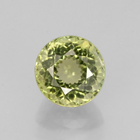 0.95캐럿 천연 그린 투르말린, 라운드 컷, 5.95 mm, VVS-VS