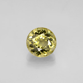 0.99캐럿 천연 녹빛 골든 투르말린, 라운드 컷, 6.28 mm, VVS