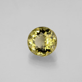 0.99캐럿 천연 녹빛 골든 투르말린, 라운드 컷, 6.28 mm, VVS