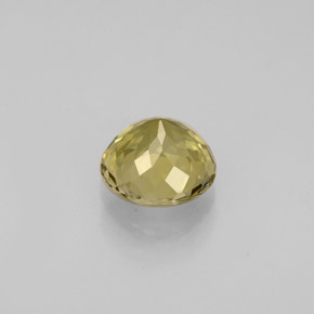0.99캐럿 천연 녹빛 골든 투르말린, 라운드 컷, 6.28 mm, VVS