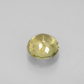 0.89캐럿 천연 노란빛 그린 투르말린, 라운드 컷, 5.98 mm, VVS