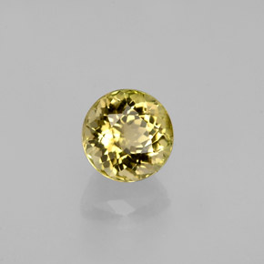 0.82캐럿 천연 녹빛 골든 투르말린, 라운드 컷, 5.44 mm, VVS
