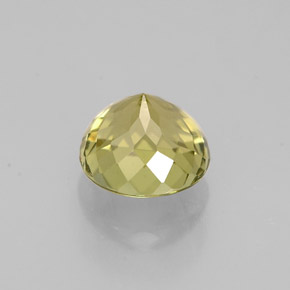 0.98캐럿 천연 녹빛 골든 투르말린, 라운드 컷, 5.89 mm, VVS-VS