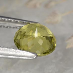 0.72캐럿 천연 녹빛 골든 투르말린, 라운드 컷, 5.67 mm, VVS-VS