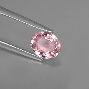 0.83캐럿 천연 핑크 투르말린, 타원형 컷, 6.9×5.7 mm, VS