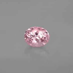0.79캐럿 천연 핑크 투르말린, 타원형 컷, 6.4×5 mm, SI