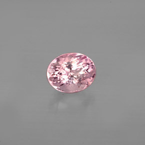 0.79캐럿 천연 핑크 투르말린, 타원형 컷, 6.4×5 mm, SI