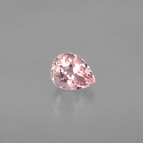 0.61캐럿 천연 핑크 투르말린, 배 모양, 5.9×4.7 mm, VVS-VS