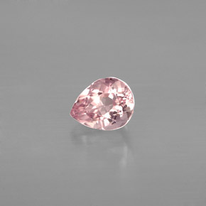 0.61캐럿 천연 핑크 투르말린, 배 모양, 5.9×4.7 mm, VVS-VS