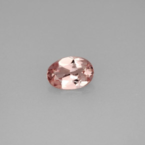 0.64캐럿 천연 로즈 투르말린, 타원형 컷, 7×4.9 mm, VVS-VS