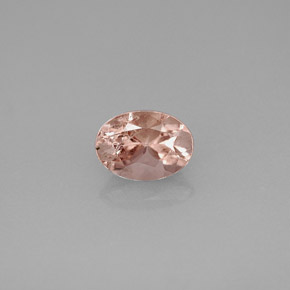 0.89캐럿 천연 로즈 투르말린, 타원형 컷, 7×5 mm, VS