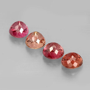 캐럿 천연 멀티컬러 투르말린 보석, 라운드 컷, 5.30 mm, VVS-VS