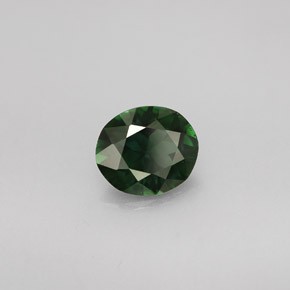 1.09캐럿 천연 그린 투르말린, 타원형 컷, 7.7×6.6 mm, VVS-VS