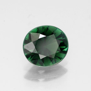 1.27캐럿 천연 그린 투르말린, 타원형 컷, 7.7×6.9 mm, VVS-VS