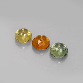 캐럿 천연 멀티컬러 투르말린 보석, 라운드 컷, 4.91 mm, VVS-VS