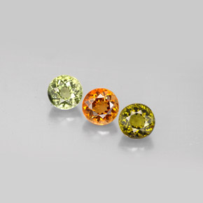 캐럿 천연 멀티컬러 투르말린 보석, 라운드 컷, 4.82 mm, VVS-VS