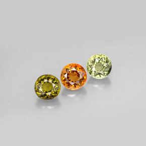 캐럿 천연 멀티컬러 투르말린 보석, 라운드 컷, 4.82 mm, VVS-VS
