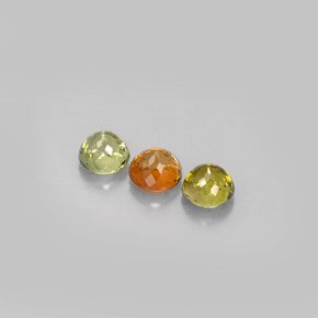 캐럿 천연 멀티컬러 투르말린 보석, 라운드 컷, 4.82 mm, VVS-VS