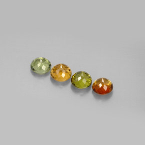 캐럿 천연 멀티컬러 투르말린 보석, 라운드 컷, 4.57 mm, VVS-VS