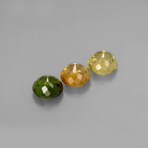캐럿 천연 멀티컬러 투르말린 보석, 라운드 컷, 4.69 mm, VVS-VS